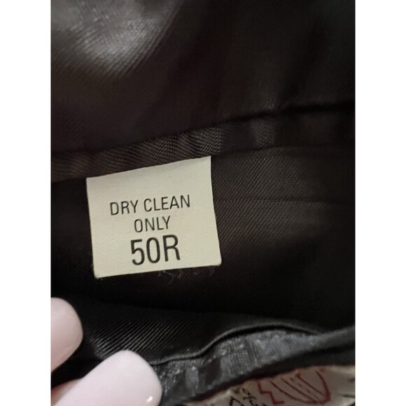 Vintage HARRIS TWEED Gray Blazer Sport Coat Jacket Herringbone Wool Mens 50R - Picture 8 of 10